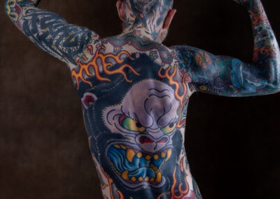 Tattooed Craig, back detail - digital