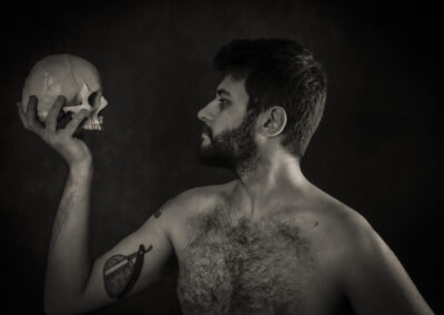 Volkan portrait with skull - digital